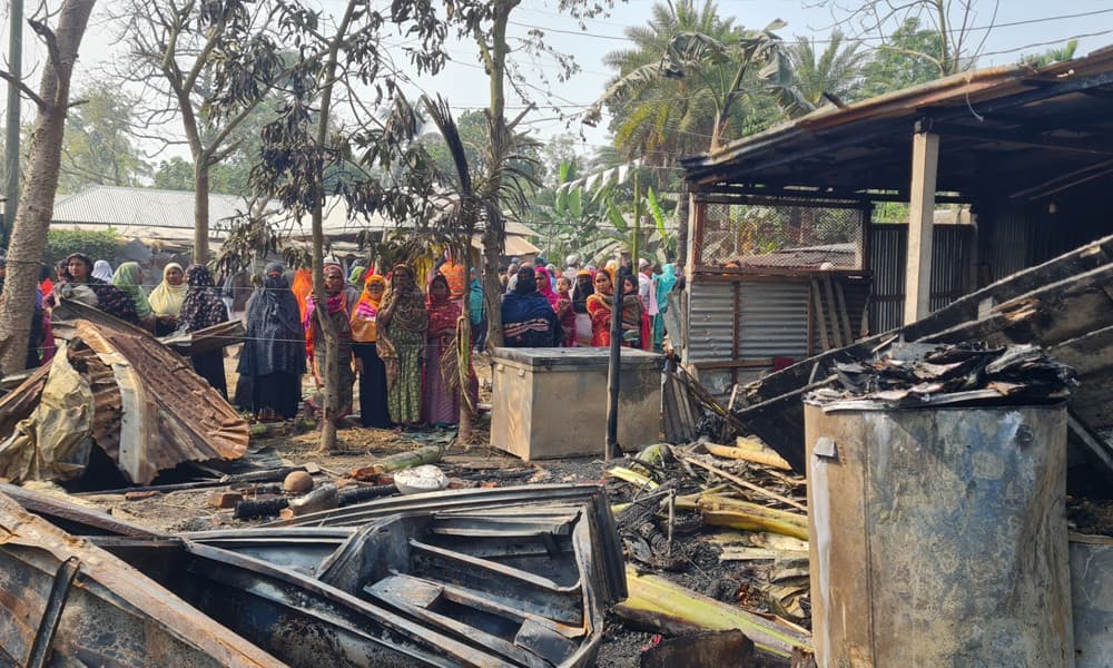 গুরুদাসপুরে অগ্নিকাণ্ডে প্রাণ গেল মা-মেয়ের