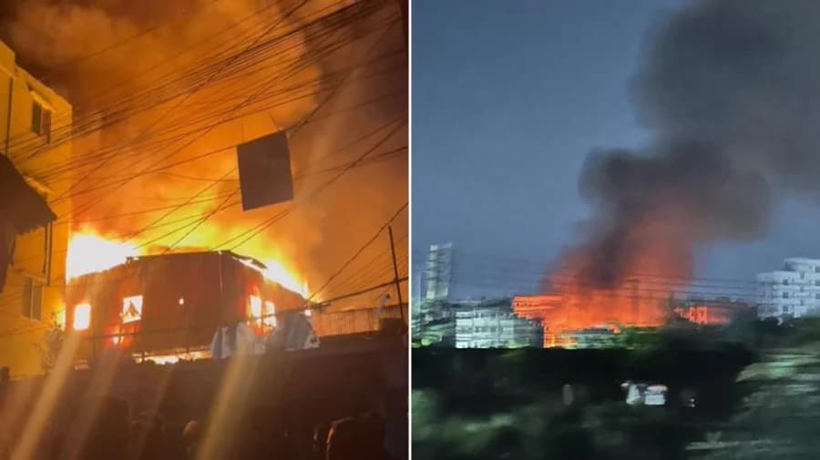 রাজধানীতে ভয়াবহ আগুন