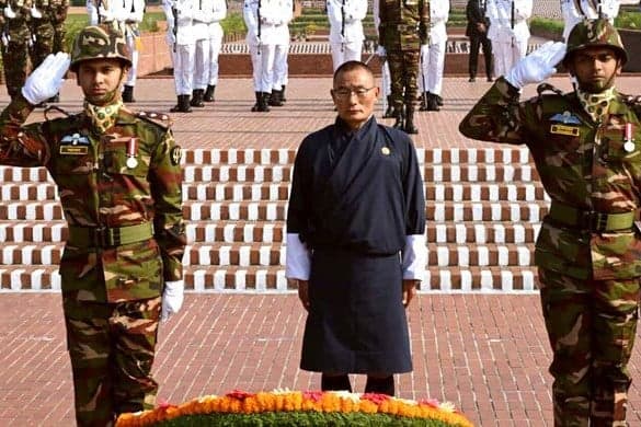 জাতীয় স্মৃতিসৌধে ভুটানের প্রধানমন্ত্রীর শ্রদ্ধা নিবেদন