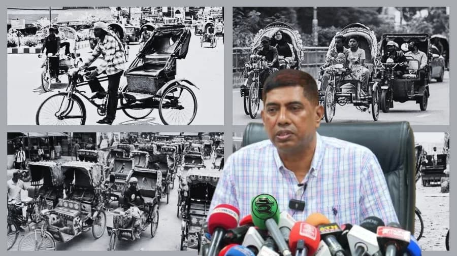 লকডাউনে আতঙ্কের কিছু নেই, টাকার বিনিময়ে স্লোগান দিচ্ছে রিকশাওয়ালারা